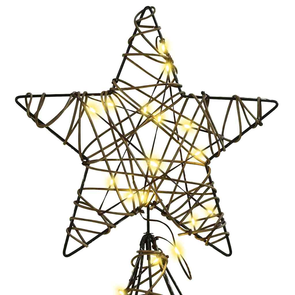 Kerstboom met 240 LED Warmwit 180 cm Rattan