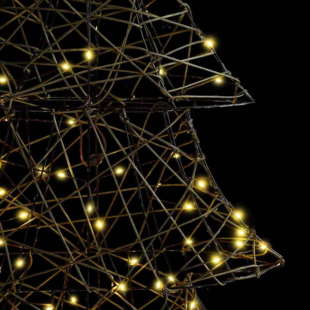 Kerstboom met 240 LED Warmwit 180 cm Rattan