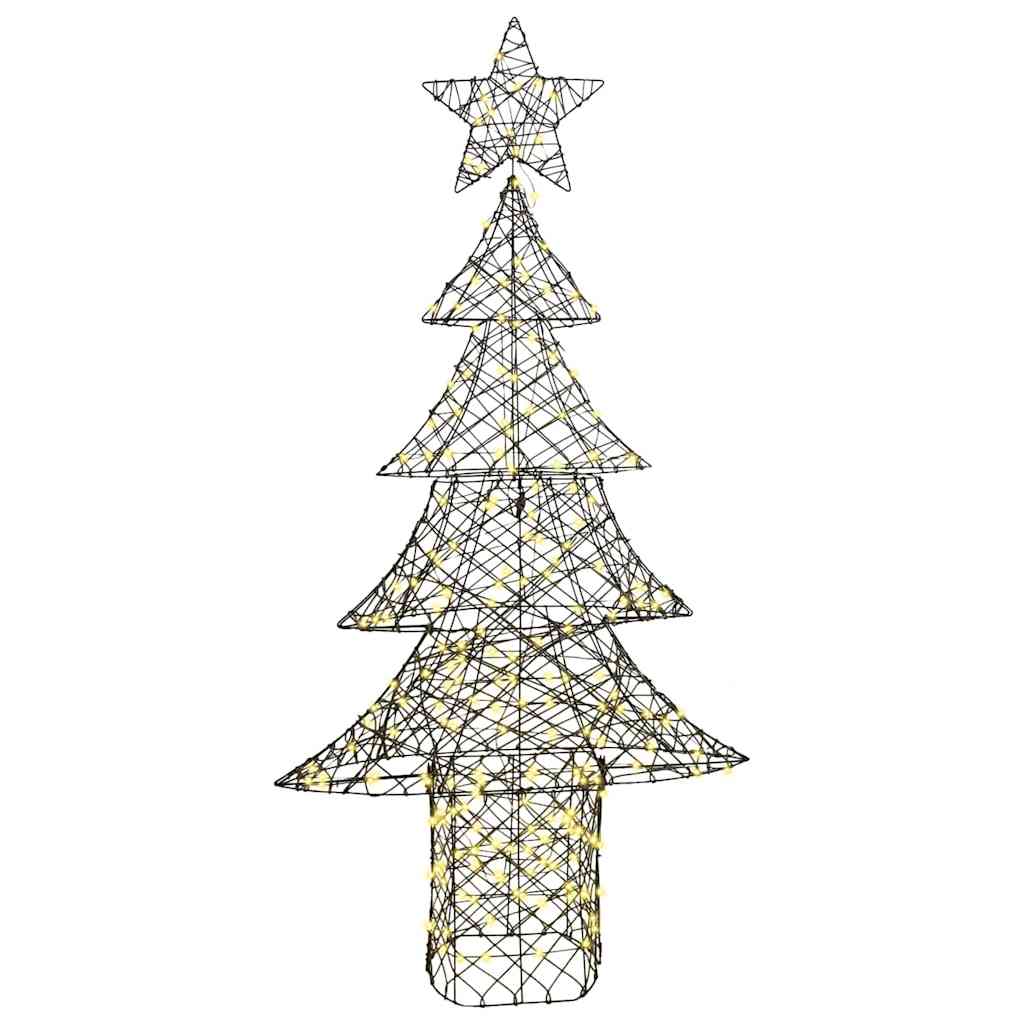 Kerstboom met 240 LED Warmwit 180 cm Rattan