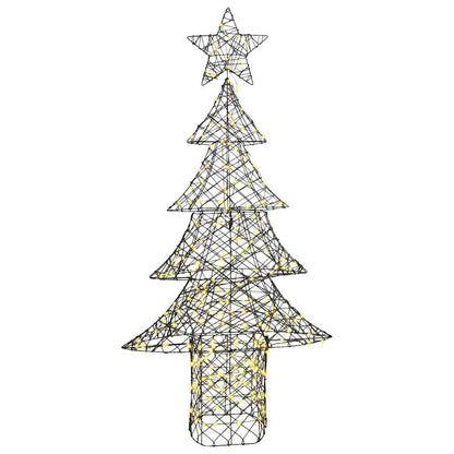 Kerstboom met 240 LED Warmwit 180 cm Rattan