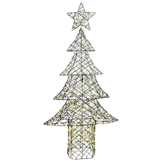 Kerstboom met 240 LED Warmwit 180 cm Rattan