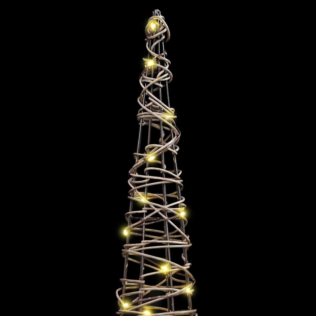 Kerstboom met 90 LED 3 pcs Warmwit 20 x 20 x 80 cm Rattan