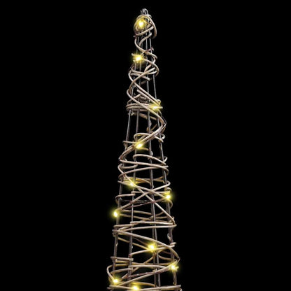 Kerstboom met 90 LED 3 pcs Warmwit 20 x 20 x 80 cm Rattan