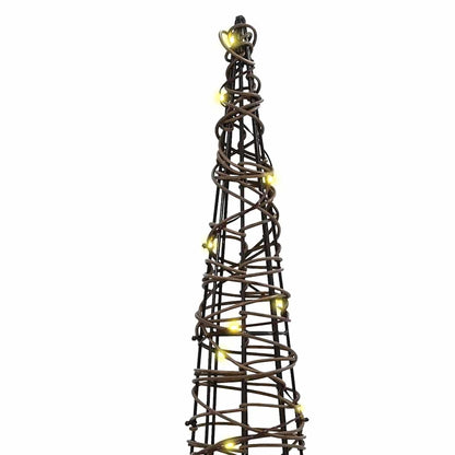 Kerstboom met 90 LED 3 pcs Warmwit 20 x 20 x 80 cm Rattan