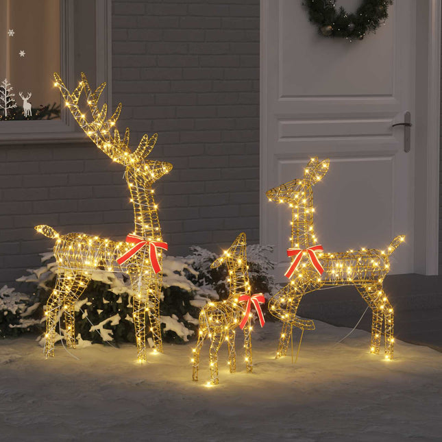 Rendier Familie 3 St 300 Led's Warmwit 67 X 26 X 127 Cm Pet
