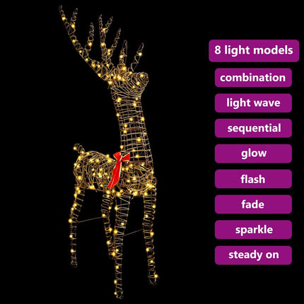 3D Rendier 140 Led's Warmwit