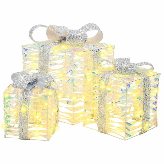 Verlichte Kerstcadeau Doos 3 St 150 Led's Warmwit
