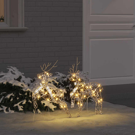 Led Rendieren 4 St Goud 45 X 19 X 65 Cm Stof