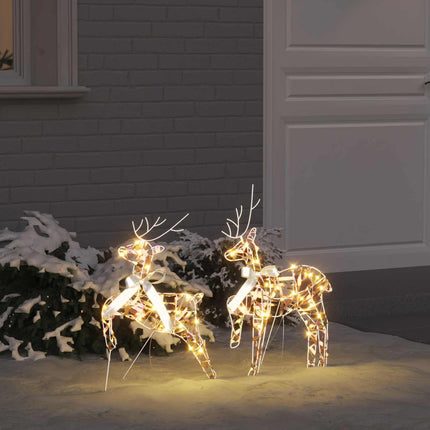 Led Rendieren 4 St Goud 45 X 19 X 65 Cm Stof