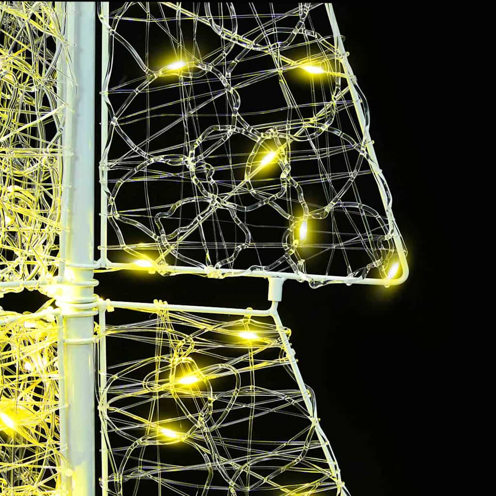 Kerstboom met 100 LED Warmwit 120 cm Acryl