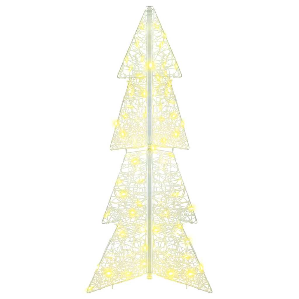 Kerstboom met 100 LED Warmwit 120 cm Acryl