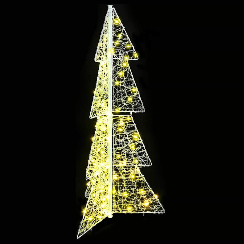 Kerstboom met 100 LED Warmwit 120 cm Acryl