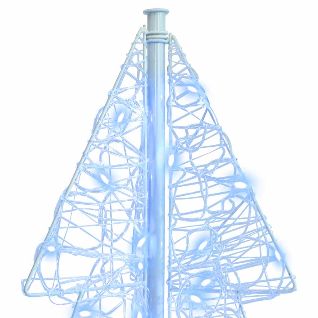 Kerstboom met 100 LED Koud Wit 120 cm Acryl