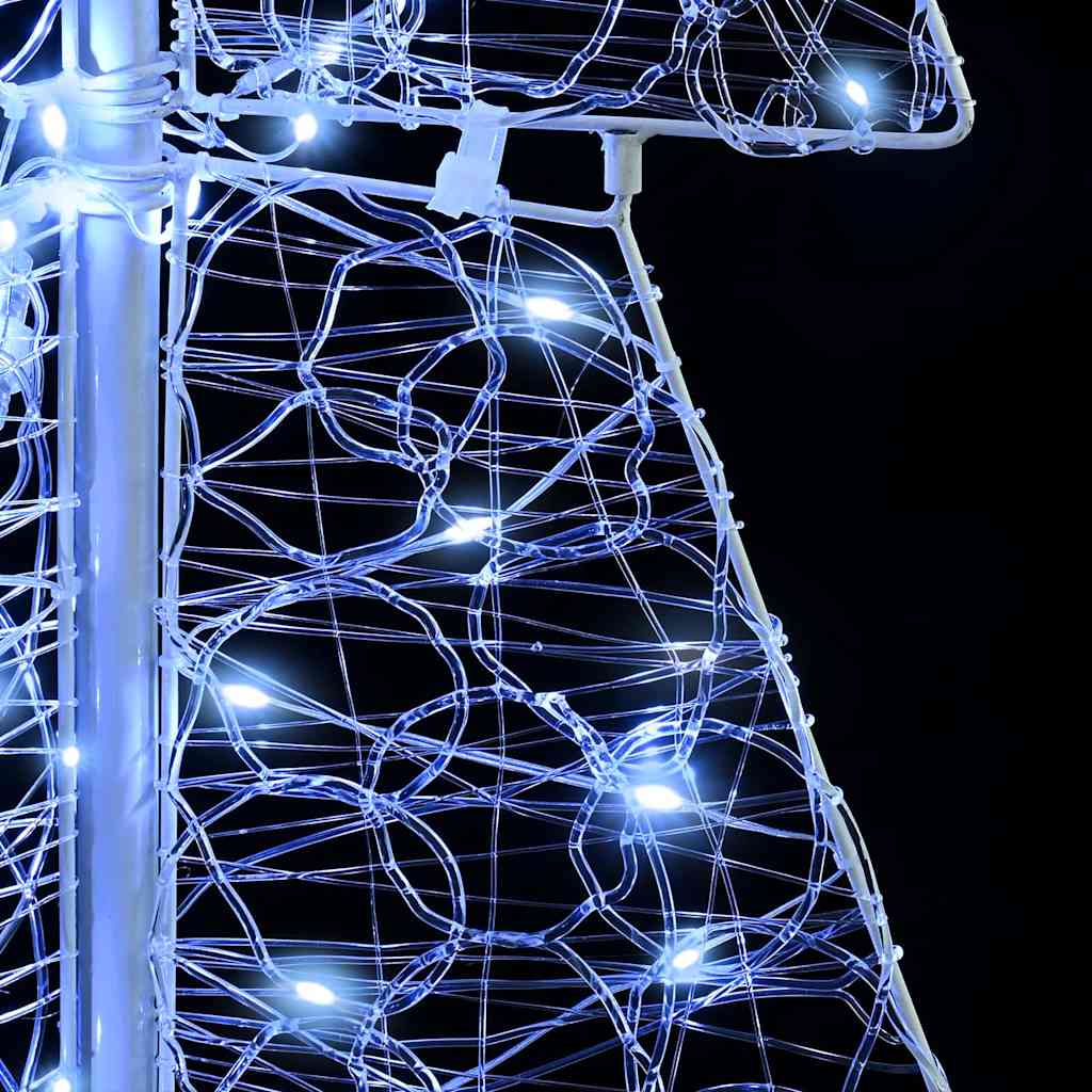 Kerstboom met 100 LED Koud Wit 120 cm Acryl