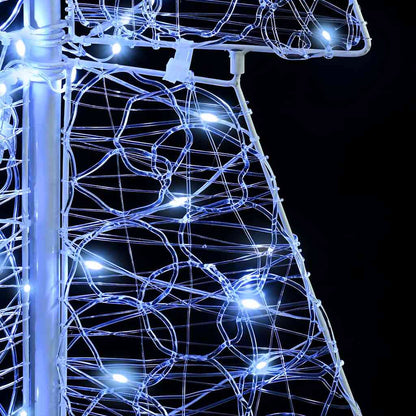 Kerstboom met 100 LED Koud Wit 120 cm Acryl