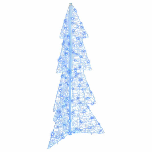 Kerstboom met 100 LED Blauw 120 cm Acryl