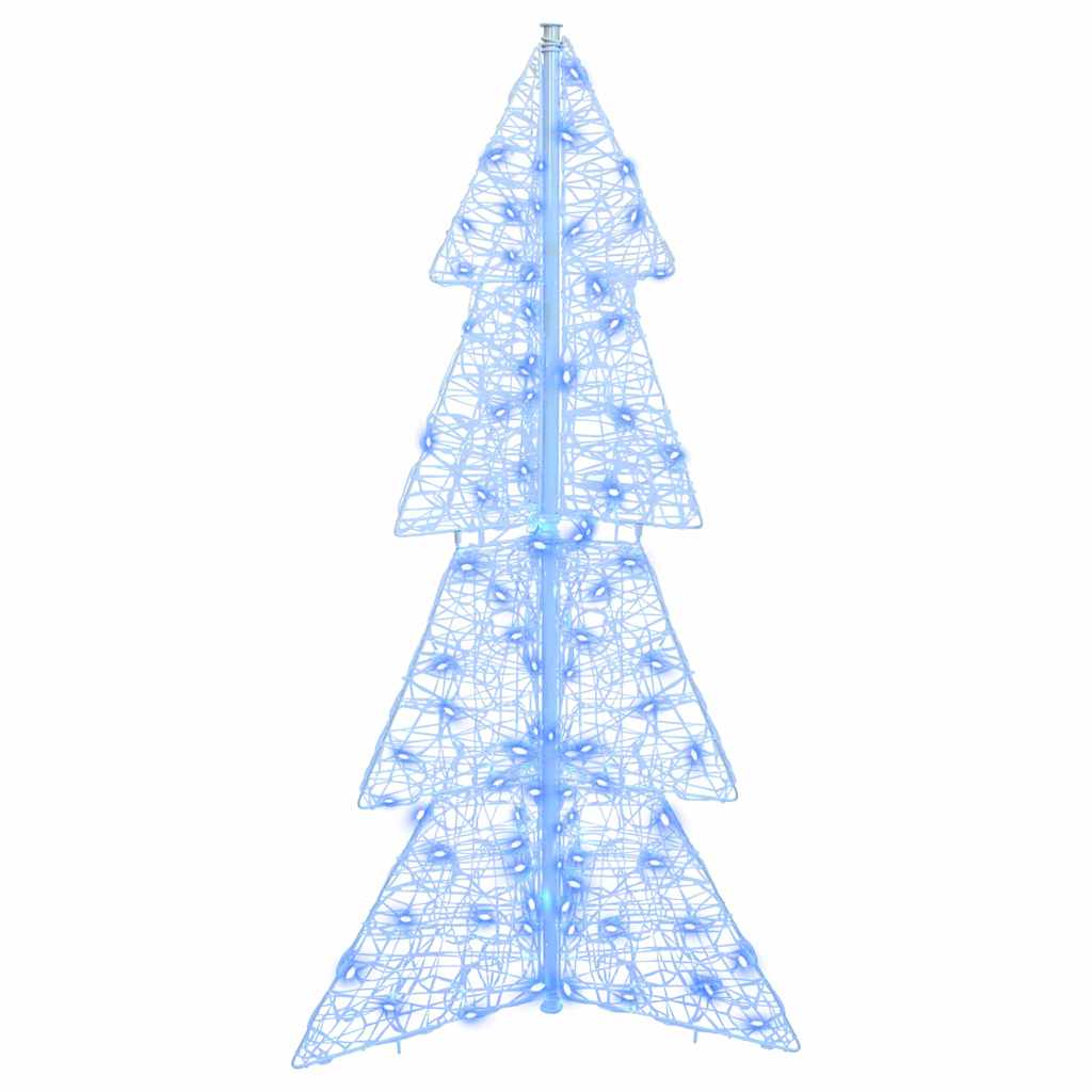 Kerstboom met 100 LED Blauw 120 cm Acryl