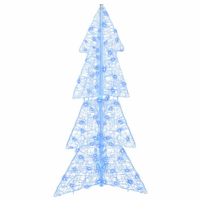 Kerstboom met 100 LED Blauw 120 cm Acryl