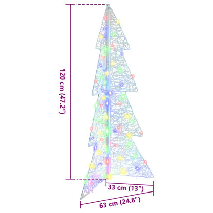Kerstboom met 100 LED Multikleur 120 cm Acryl