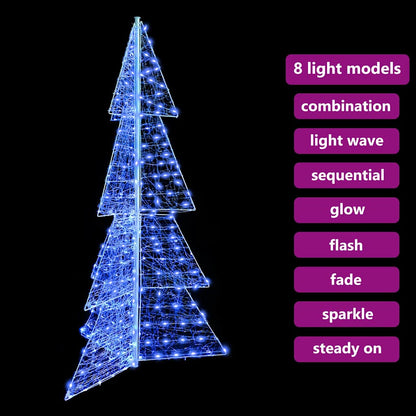 Kerstboom met 240 LED Blauw 180 cm Acryl