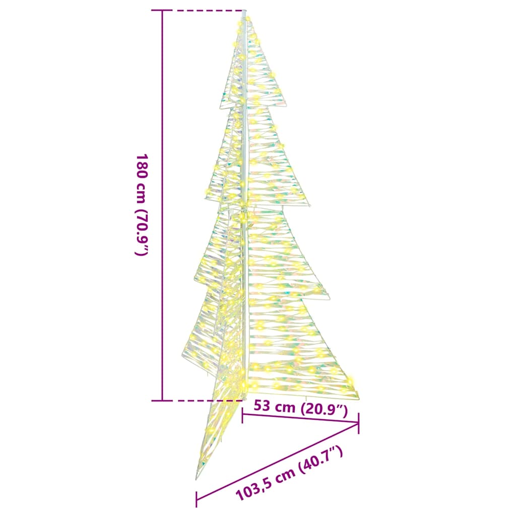 Kerstboom met 240 LED Warmwit 180 cm PET
