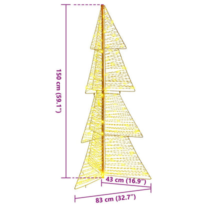Kerstboom met 160 LED Warmwit 150 cm PET