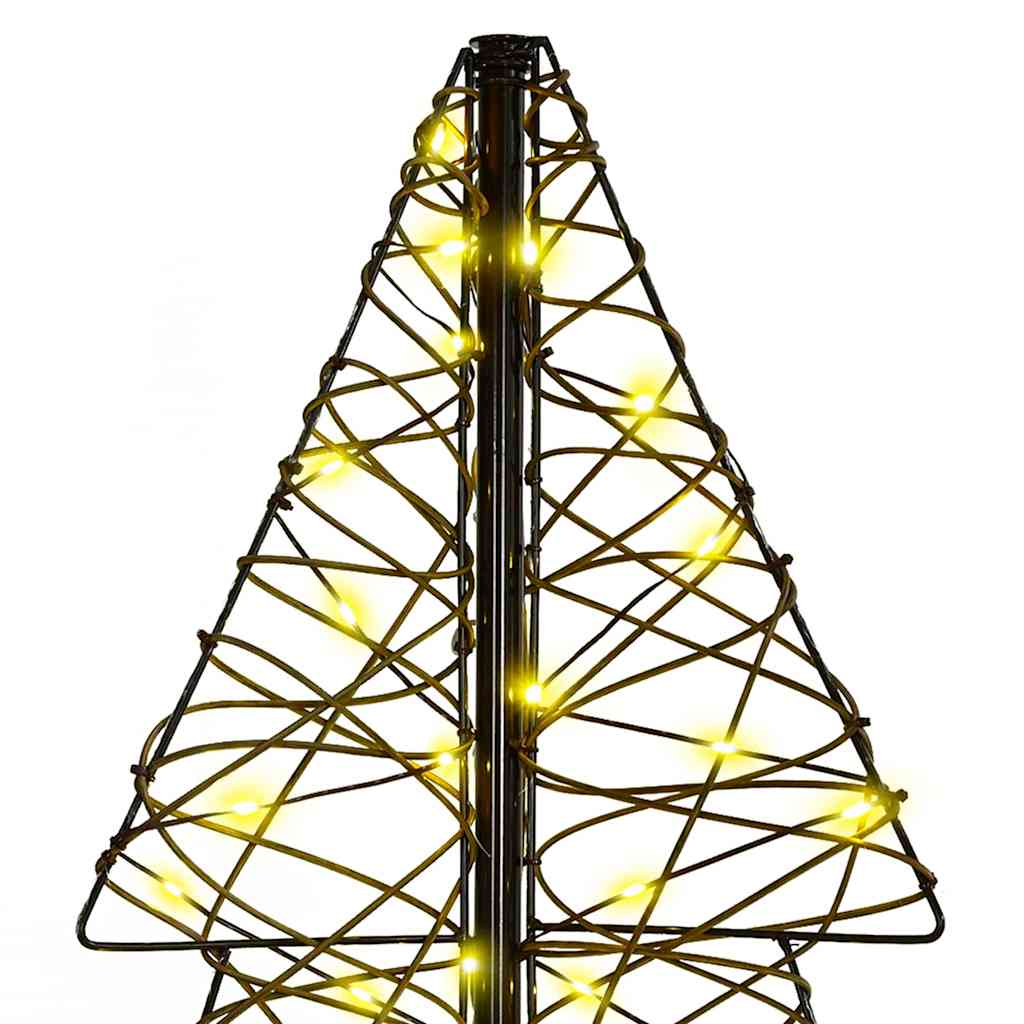 Kerstboom met 100 LED Warmwit 120 cm Rattan