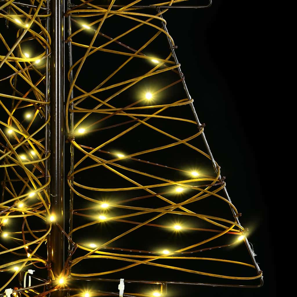 Kerstboom met 100 LED Warmwit 120 cm Rattan