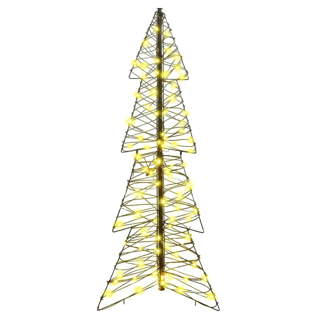 Kerstboom met 100 LED Warmwit 120 cm Rattan