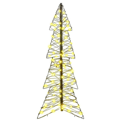 Kerstboom met 100 LED Warmwit 120 cm Rattan
