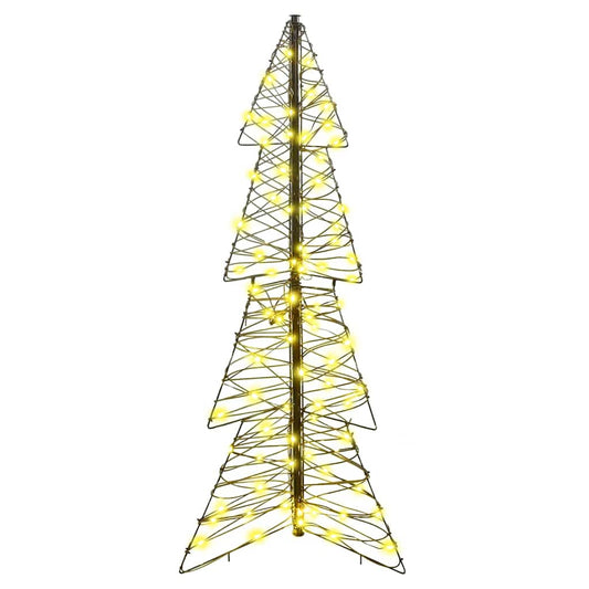 Kerstboom met 100 LED Warmwit 120 cm Rattan