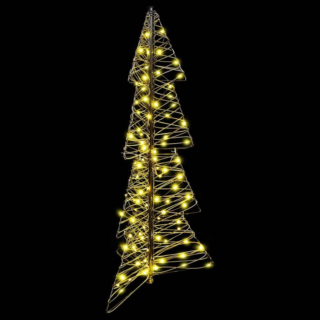 Kerstboom met 100 LED Warmwit 120 cm Rattan
