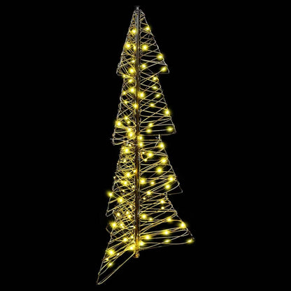 Kerstboom met 100 LED Warmwit 120 cm Rattan