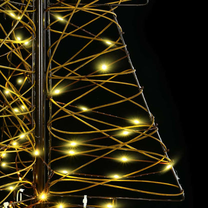 Kerstboom met 240 LED Warmwit 180 cm Rattan