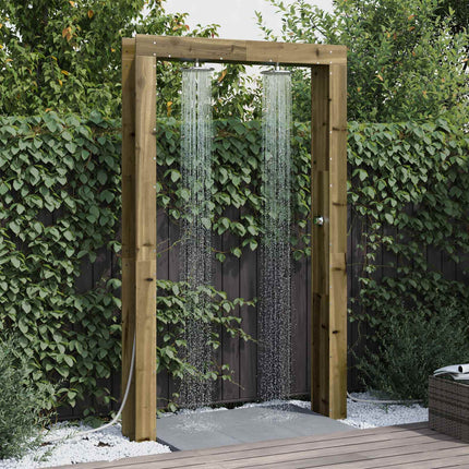 Buitendouche 226 Cm Massief Douglas Hout En Roestvrij Staal