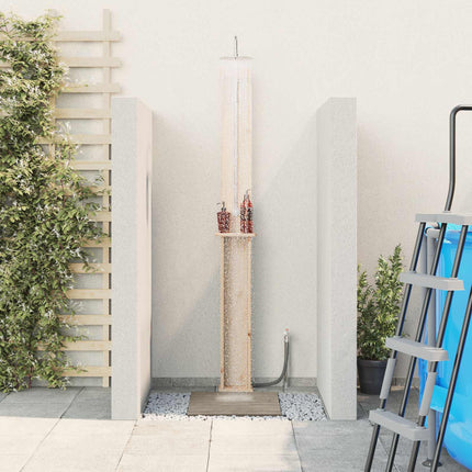Buitendouche 246 Cm Massief Douglas Hout En Roestvrij Staal