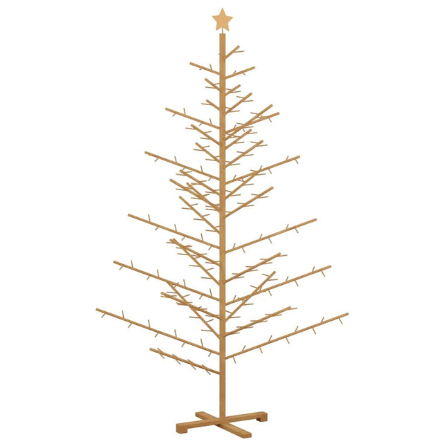 Houten Kerstboom Met Standaard Bruin 210 Cm Massief Grenenhout