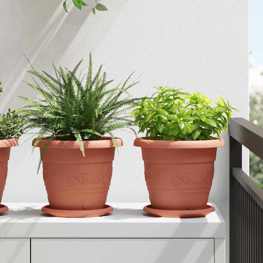 Ronde Bloempot 6 Pcs Ø 26 X 21.5 Cm Kunststof