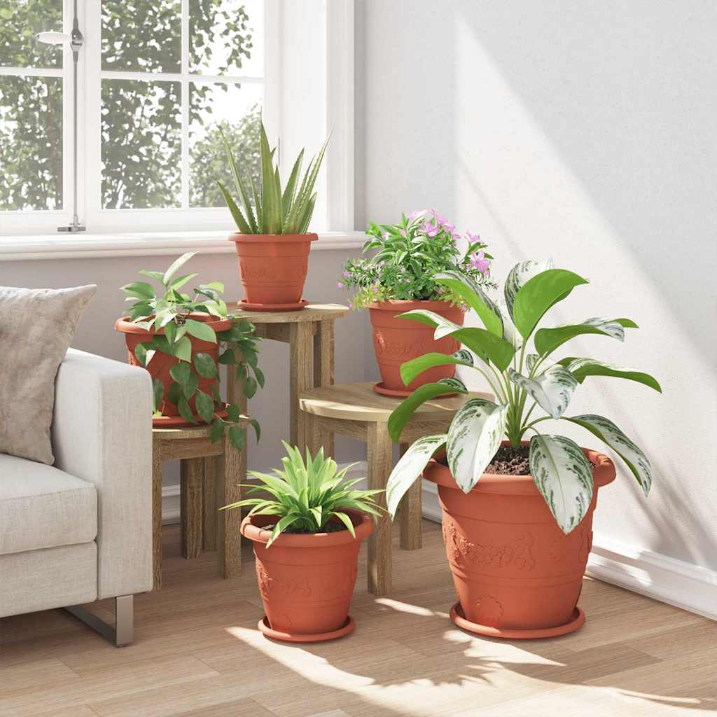 Ronde Bloempot 6 Pcs Ø 26 X 21.5 Cm Kunststof