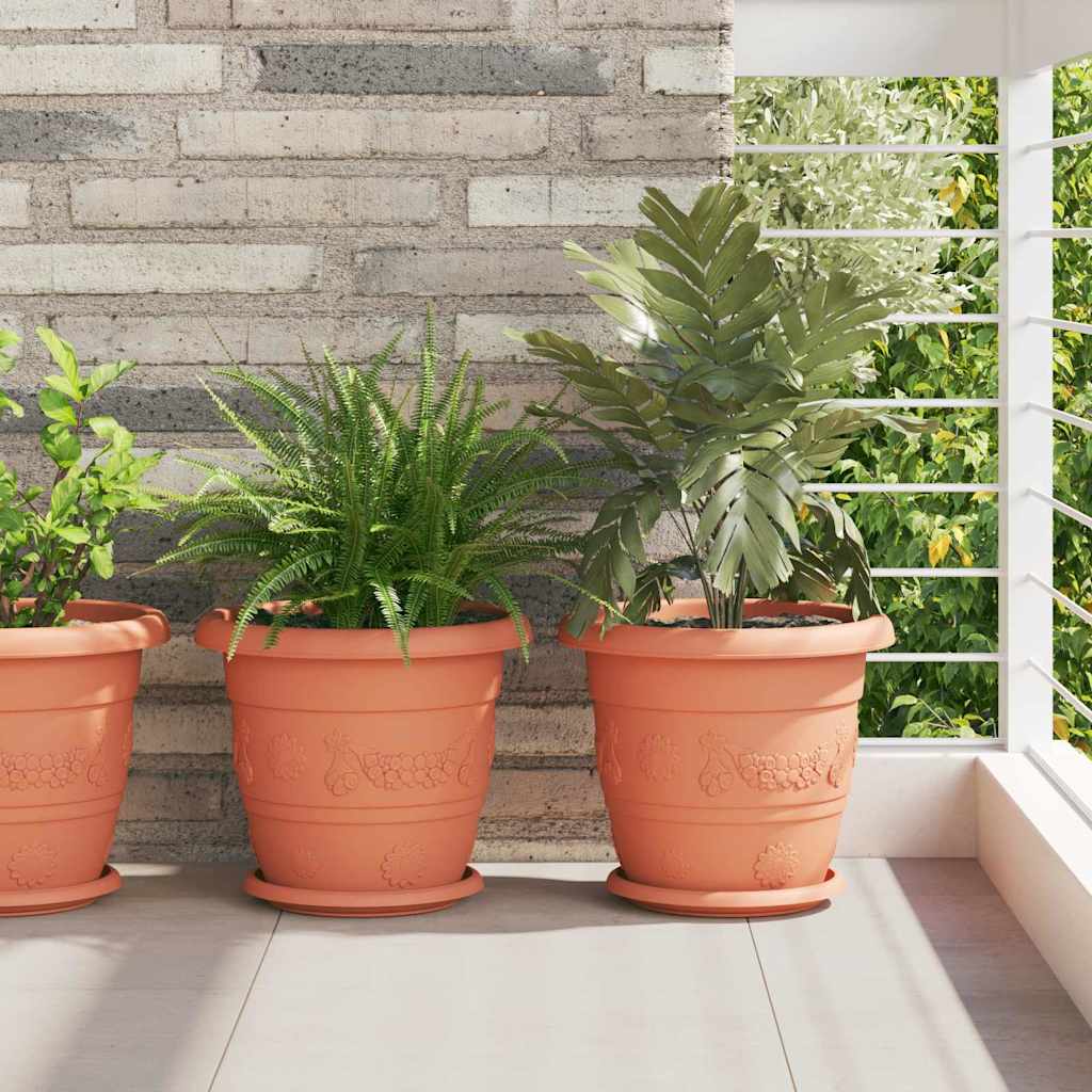 Ronde Bloempot 6 Pcs Ø 26 X 21.5 Cm Kunststof