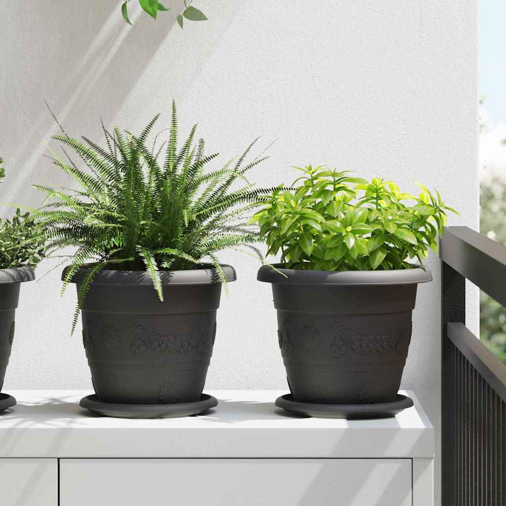 Ronde Bloempot 6 Pcs Ø 26 X 21.5 Cm Kunststof