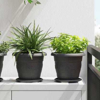 Ronde Bloempot 6 Pcs Ø 26 X 21.5 Cm Kunststof
