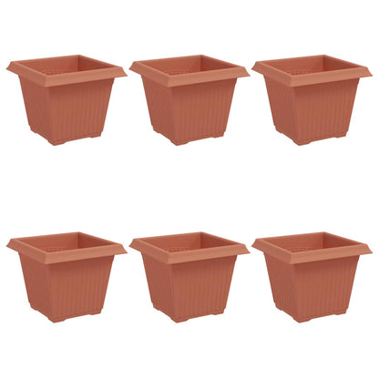 Vierkante Bloempot 6 pcs Baksteenrood 43 x 43 x 33.5 cm