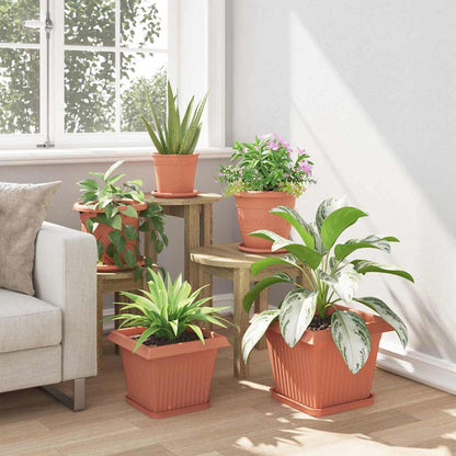 Vierkante Bloempot 6 pcs Baksteenrood 43 x 43 x 33.5 cm