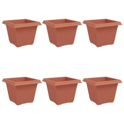 Vierkante Bloempot 6 pcs Baksteenrood 43 x 43 x 33.5 cm