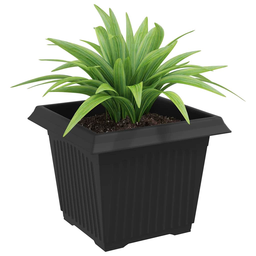 Vierkante Bloempot 6 pcs Zwart 43 x 43 x 33.5 cm Kunststof
