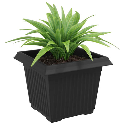 Vierkante Bloempot 6 pcs Zwart 43 x 43 x 33.5 cm Kunststof