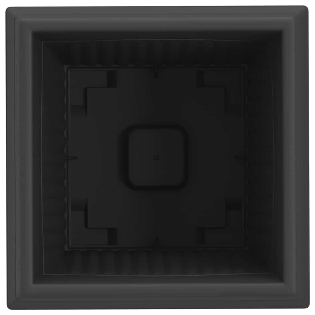 Vierkante Bloempot 6 pcs Zwart 43 x 43 x 33.5 cm Kunststof