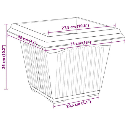 Vierkante Bloempot 24 Pcs