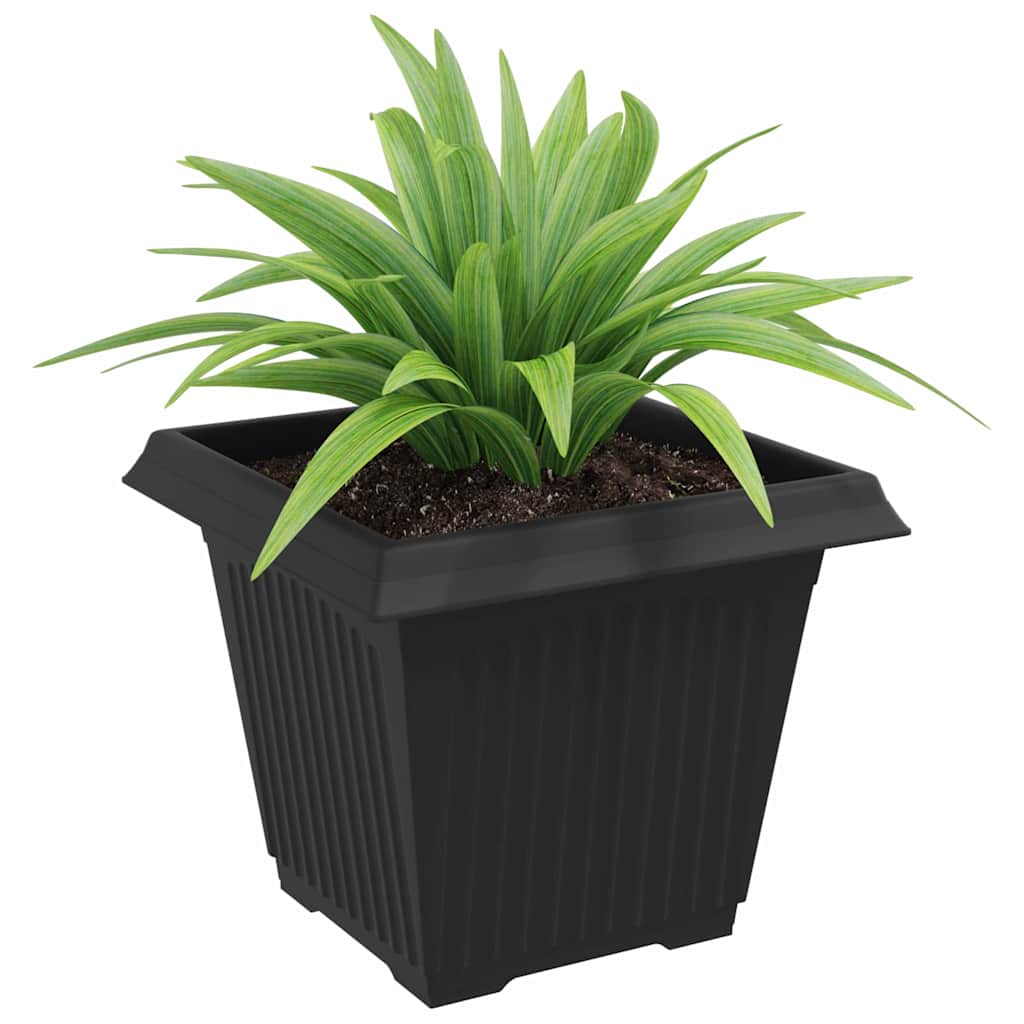 Vierkante Bloempot 24 pcs Zwart 43 x 43 x 33.5 cm Kunststof